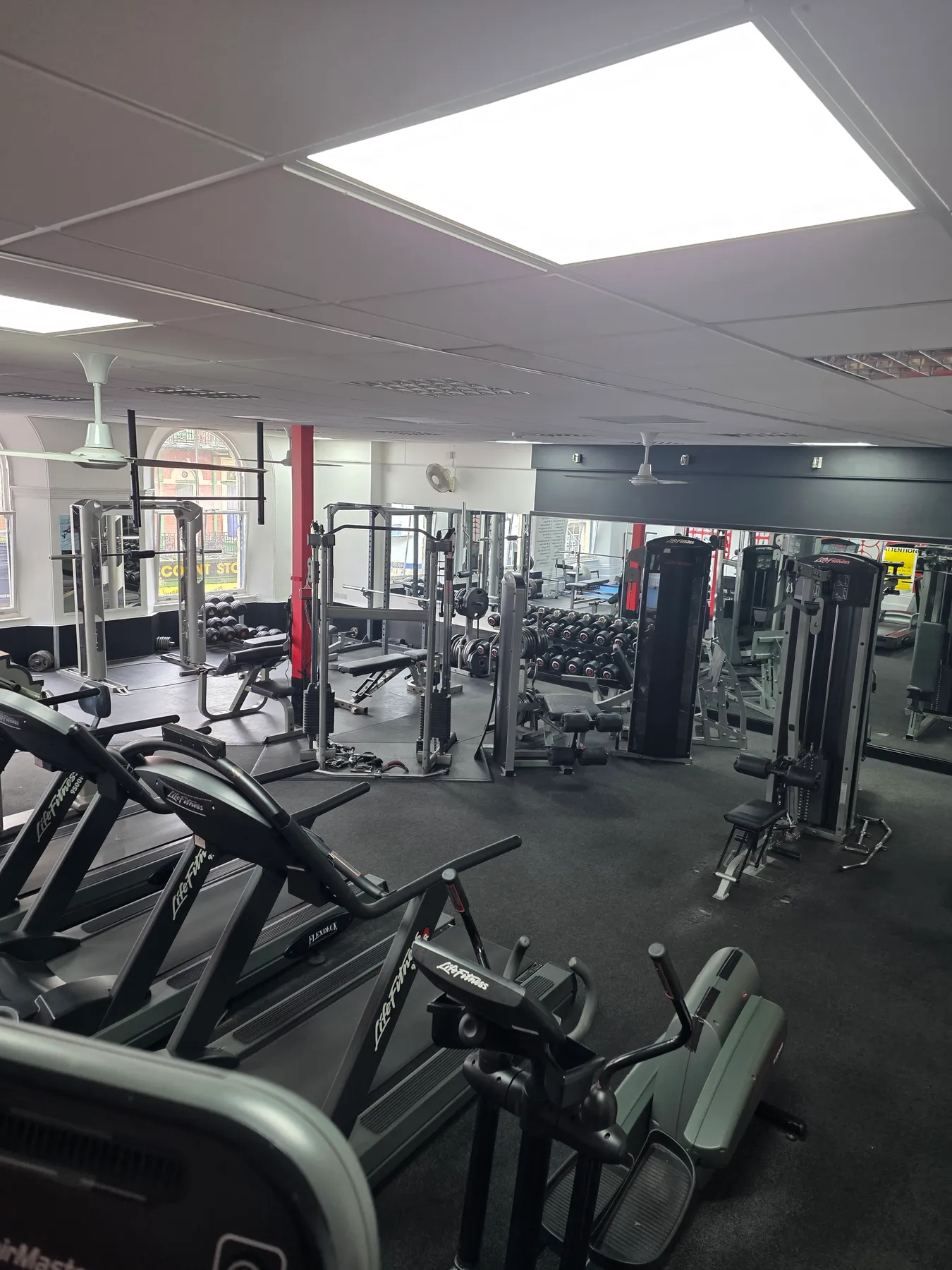 Members' equipment on the main gym floor at Studio 20